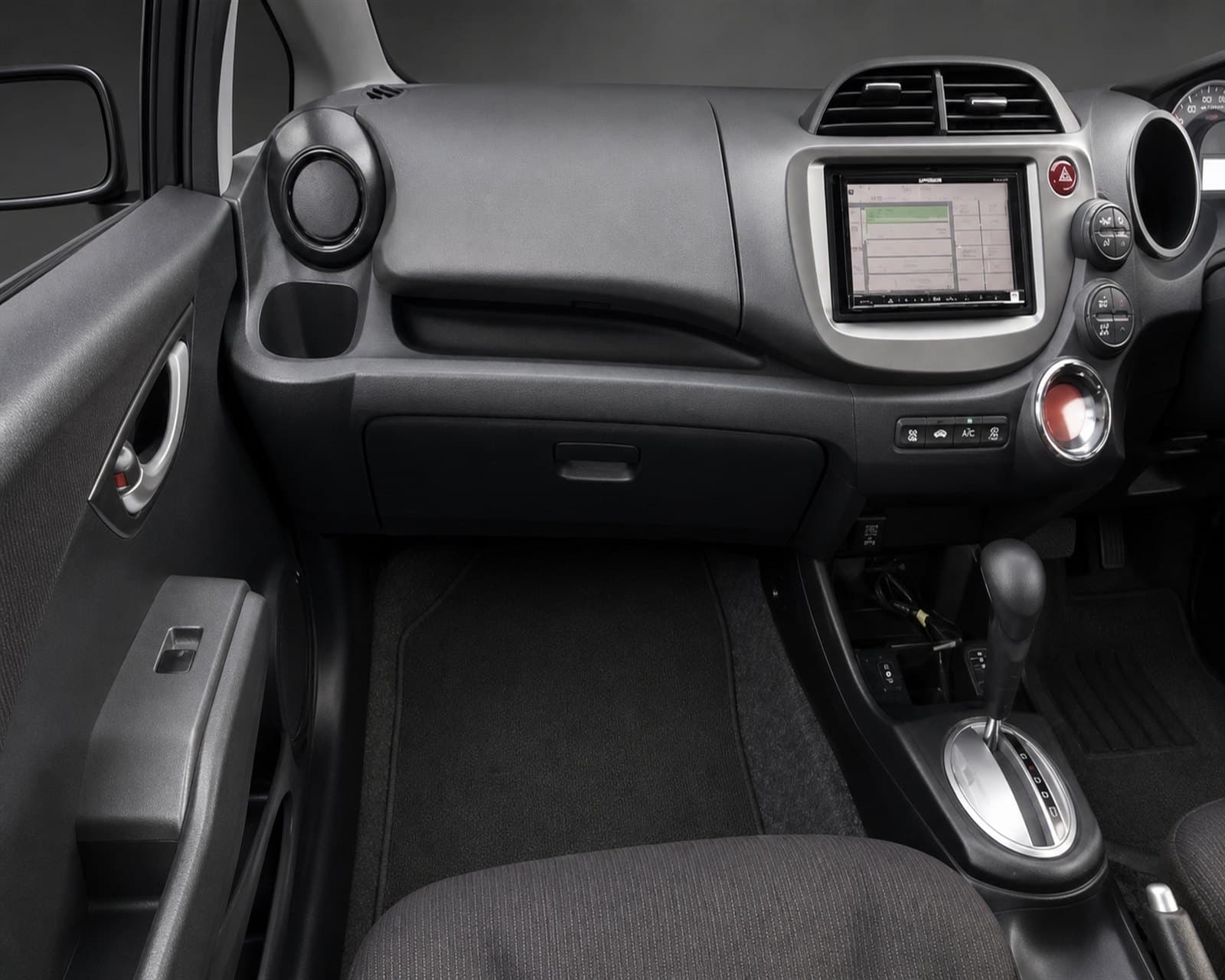 Passenger dashboard and centre console of the 2012 Honda Fit