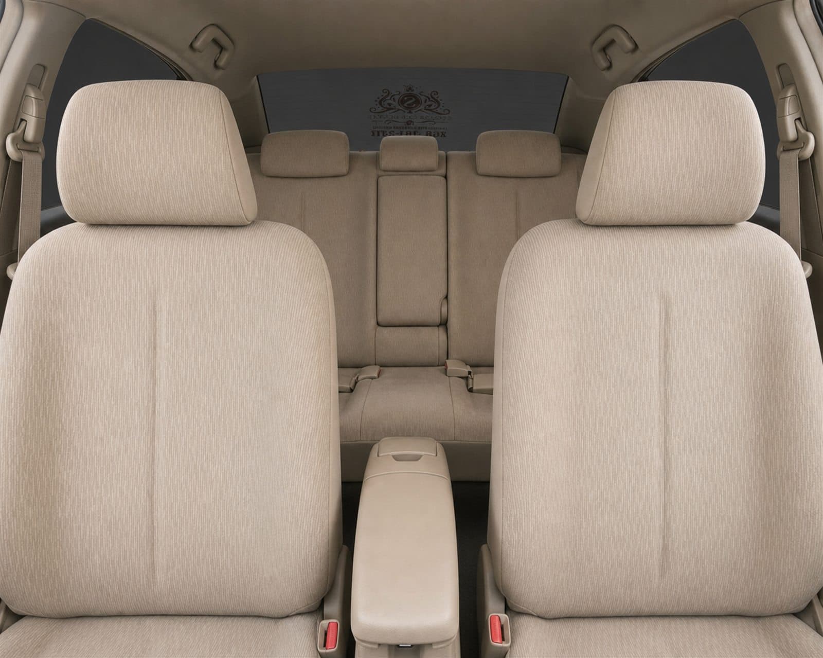 Light fabric seating inside the Toyota Belta